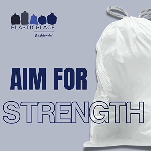 13-Gallon White Drawstring Trash Bags (200 Count)