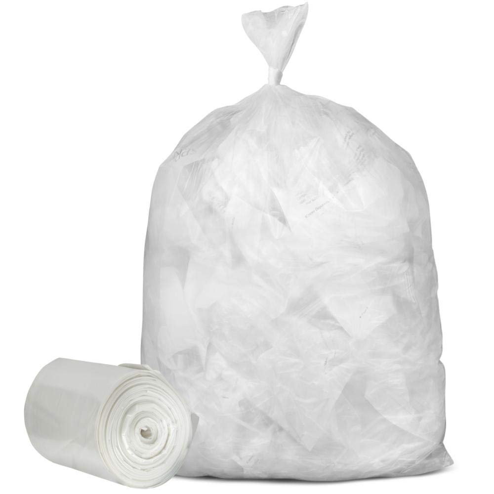 Clear High Density Trash Bags for 55-60 Gallon Bins | 17 Microns | 36” x 60” (150 Count)