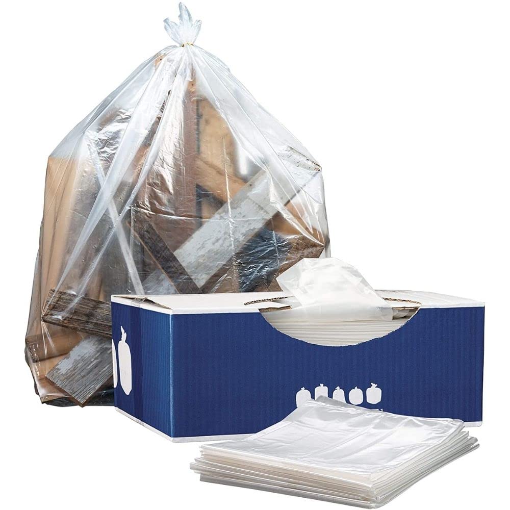 Heavy Duty Garbage Bags for 60 Gallon Cans - Pack of 50