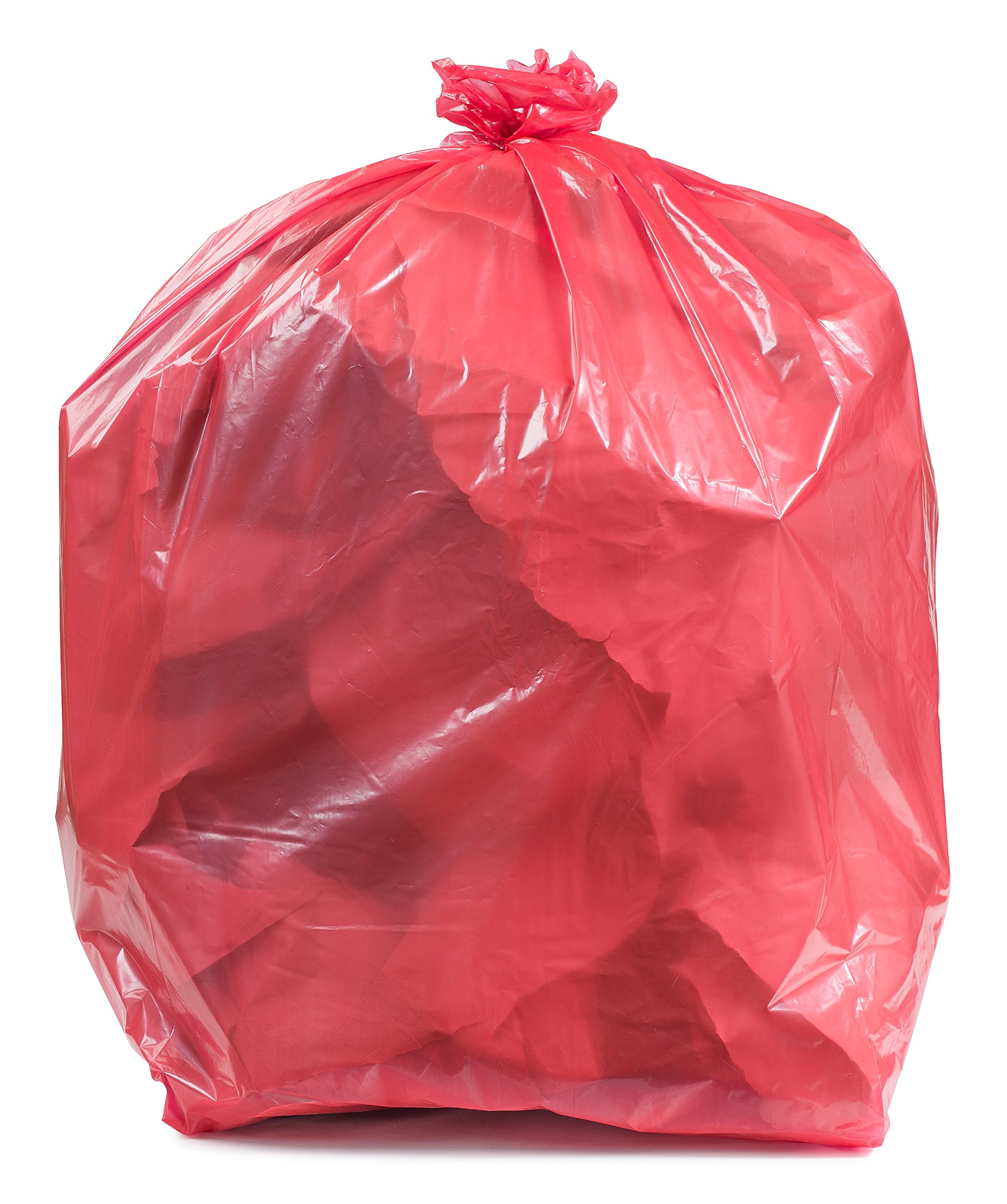 55-60 Gallon Red Garbage Bags for Heavy Duty Waste (50 Count)